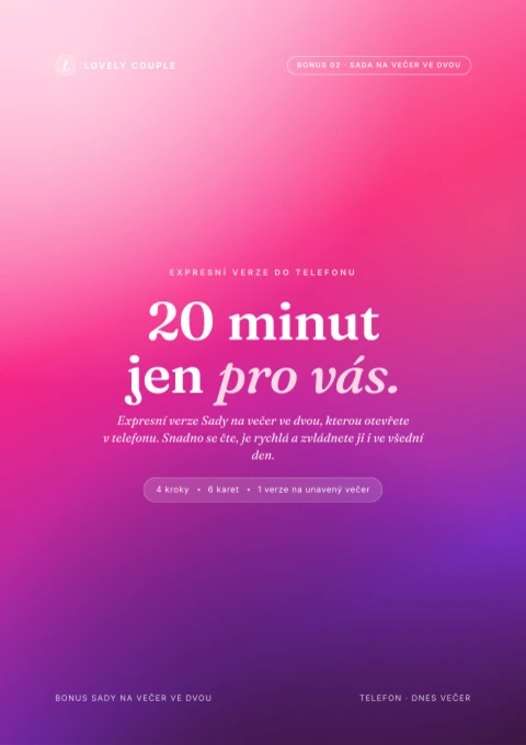 Verze do telefonu na 20 minut