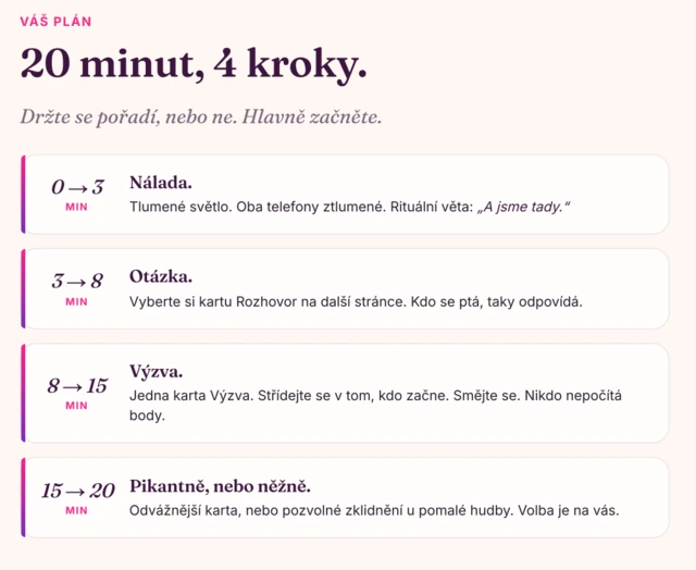 Verze do telefonu: 20 minut, 4 kroky