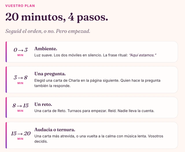 La versión móvil: 20 minutos, 4 pasos