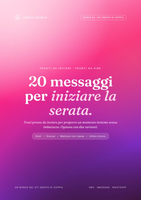 20 messaggi pronti da inviare