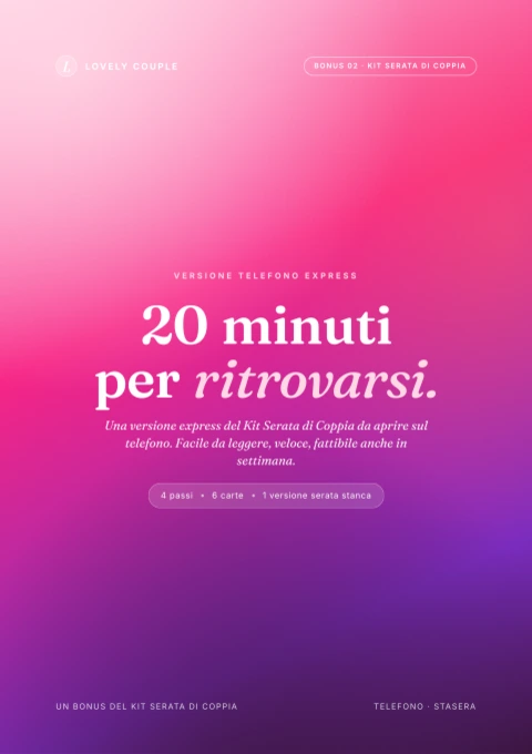 La versione telefono da 20 minuti
