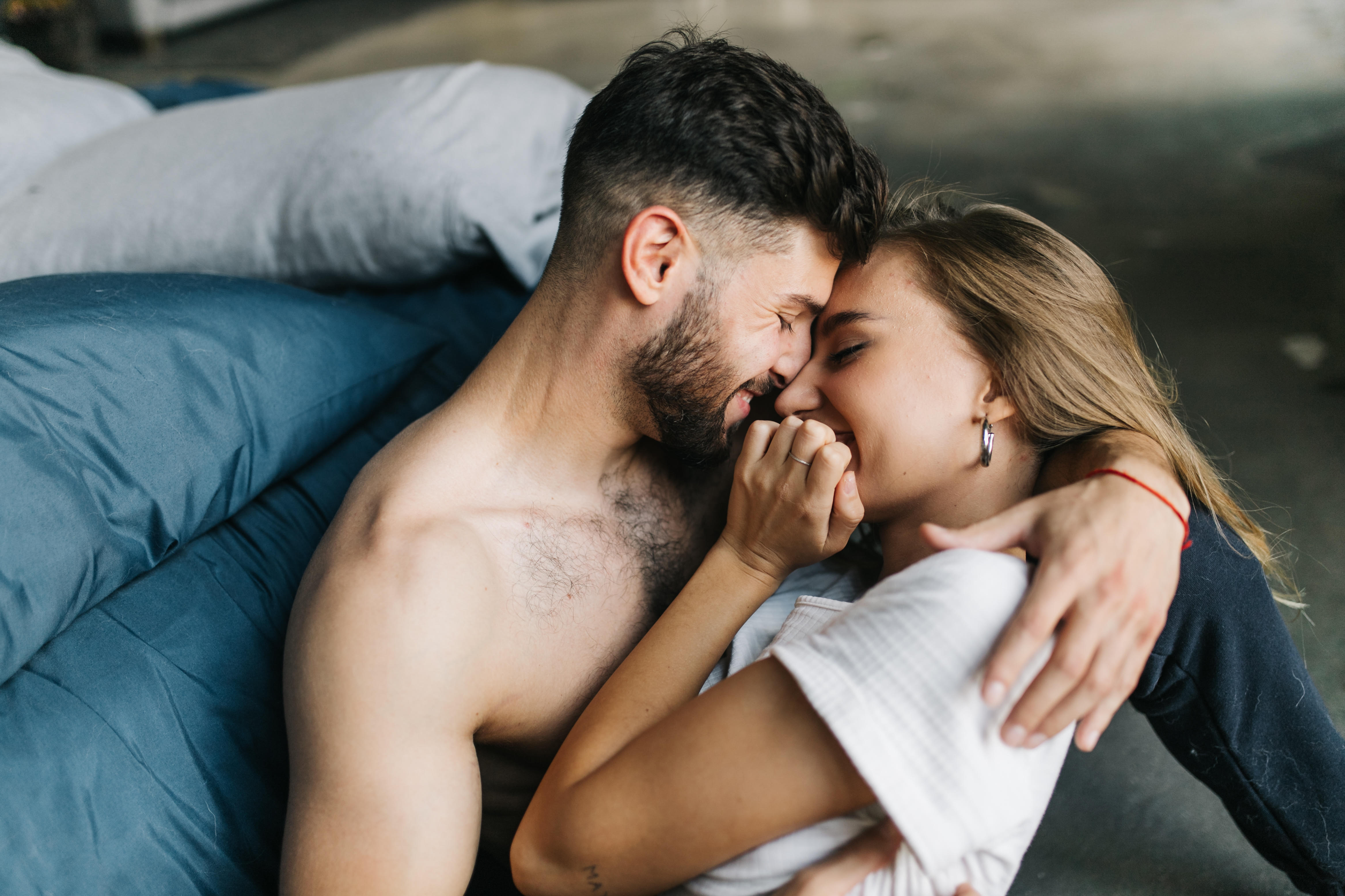 Couple sharing a tender moment